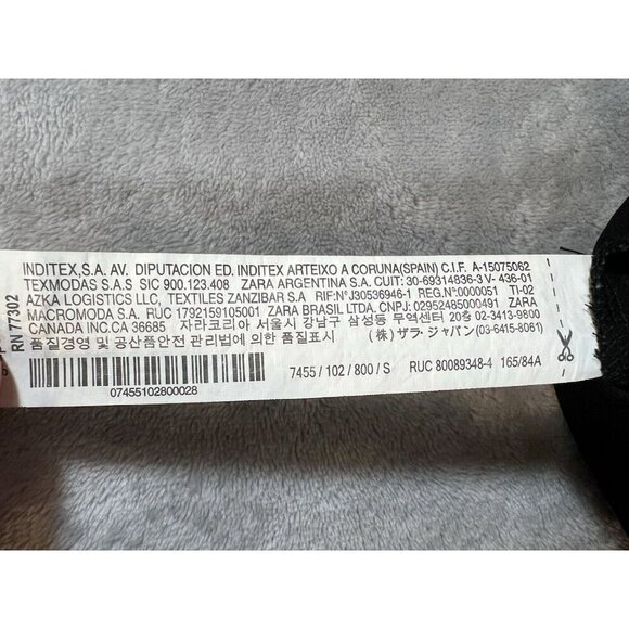 Zara TRF‎ Collection Black Dress V Neck Short Sleeve Back Zip Detail Size Small - Picture 7 of 7